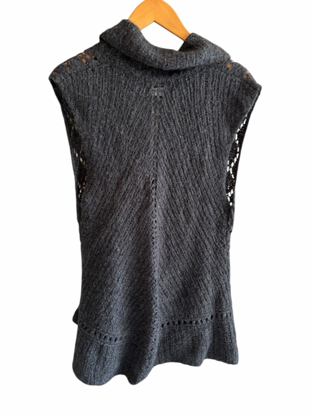 EDDIE BAUER Handknit Gray Sweater Vest - Picture 2 of 4